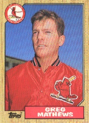 1987 Topps Baseball Cards      567     Greg Mathews